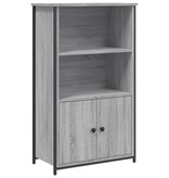 VidaXL Hoge kast 62x32x103,5 cm bewerkt hout grijs sonoma eikenkleurig