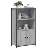 VidaXL Hoge kast 62x32x103,5 cm bewerkt hout grijs sonoma eikenkleurig