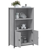 VidaXL Hoge kast 62x32x103,5 cm bewerkt hout grijs sonoma eikenkleurig