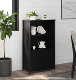 VidaXL Hoge kast 62x32x103,5 cm bewerkt hout zwart