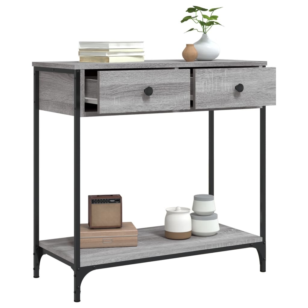 VidaXL Wandtafel 75x34,5x75 cm bewerkt hout grijs sonoma eikenkleurig
