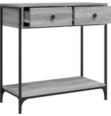 VidaXL Wandtafel 75x34,5x75 cm bewerkt hout grijs sonoma eikenkleurig