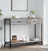 VidaXL Wandtafel 100x34,5x75 cm bewerkt hout grijs sonoma eikenkleurig
