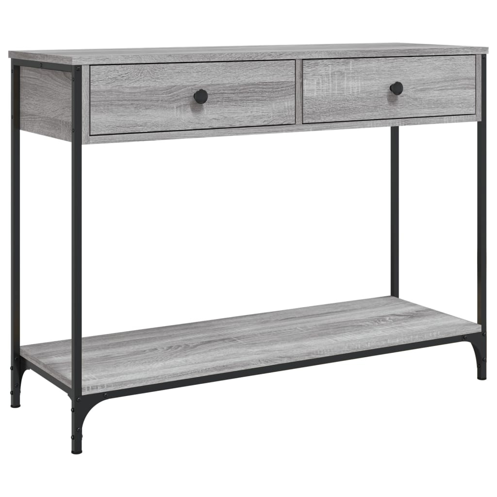 VidaXL Wandtafel 100x34,5x75 cm bewerkt hout grijs sonoma eikenkleurig