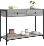 VidaXL Wandtafel 100x34,5x75 cm bewerkt hout grijs sonoma eikenkleurig