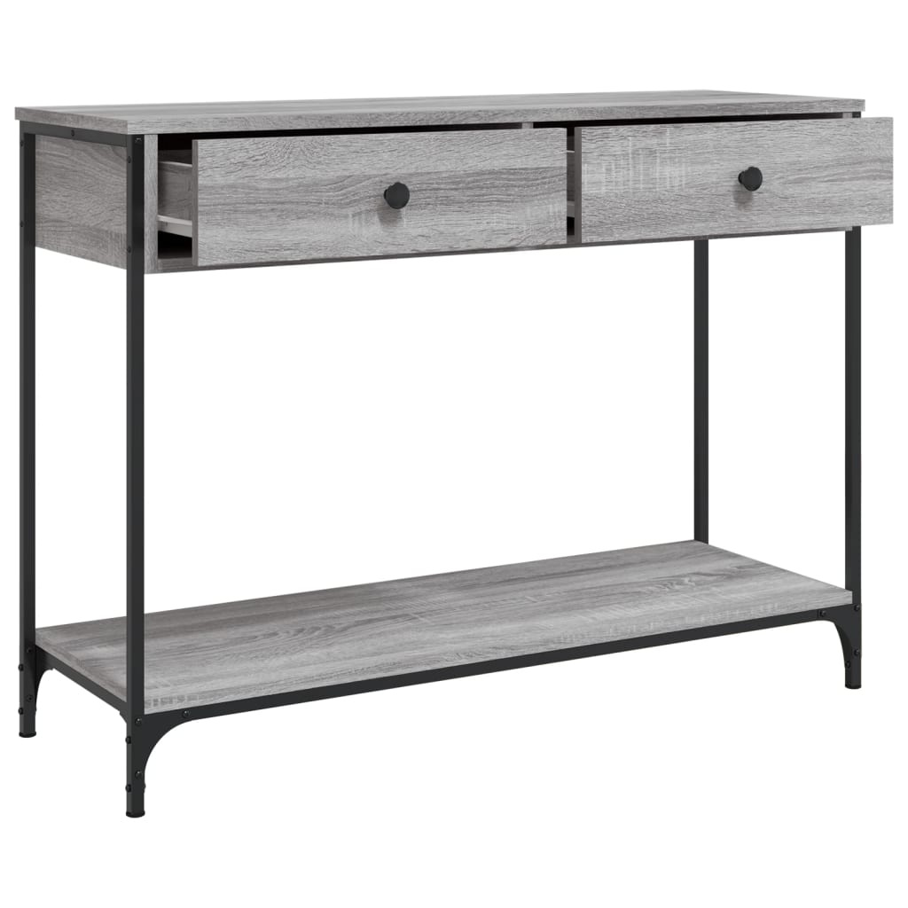 VidaXL Wandtafel 100x34,5x75 cm bewerkt hout grijs sonoma eikenkleurig