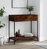 VidaXL Wandtafel 75x34,5x75 cm bewerkt hout gerookt eikenkleurig