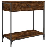 VidaXL Wandtafel 75x34,5x75 cm bewerkt hout gerookt eikenkleurig