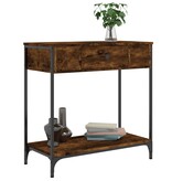 VidaXL Wandtafel 75x34,5x75 cm bewerkt hout gerookt eikenkleurig