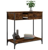 VidaXL Wandtafel 75x34,5x75 cm bewerkt hout gerookt eikenkleurig