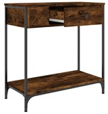 VidaXL Wandtafel 75x34,5x75 cm bewerkt hout gerookt eikenkleurig