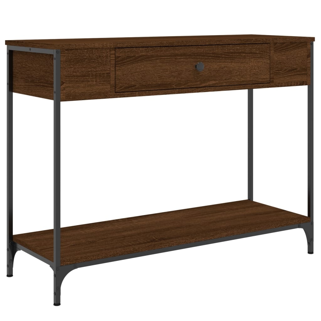 VidaXL Wandtafel 100x34,5x75 cm bewerkt hout bruin eikenkleur