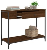VidaXL Wandtafel 100x34,5x75 cm bewerkt hout bruin eikenkleur
