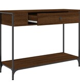 VidaXL Wandtafel 100x34,5x75 cm bewerkt hout bruin eikenkleur