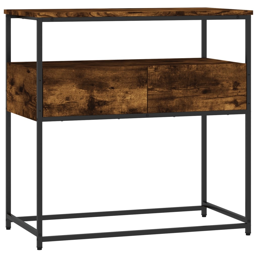 VidaXL Wandtafel 75x40x75 cm bewerkt hout gerookt eikenkleurig