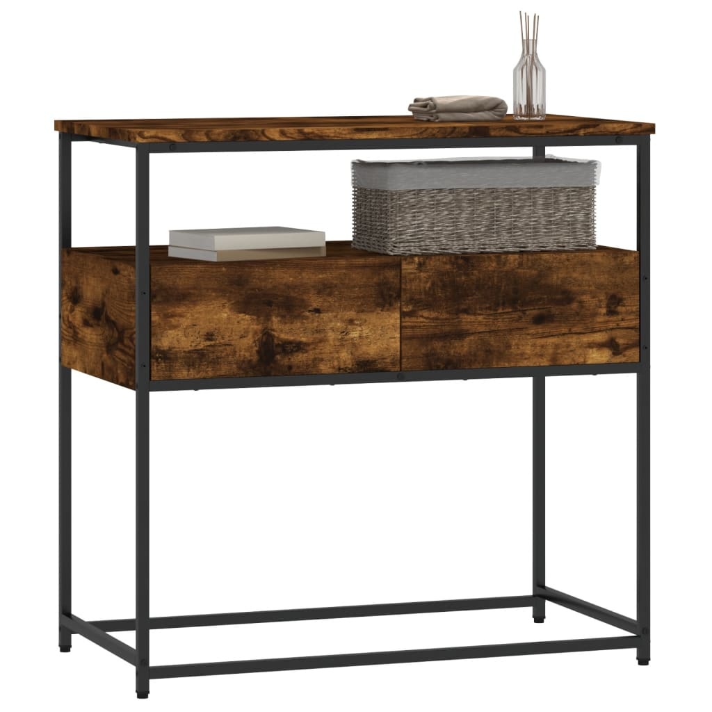 VidaXL Wandtafel 75x40x75 cm bewerkt hout gerookt eikenkleurig