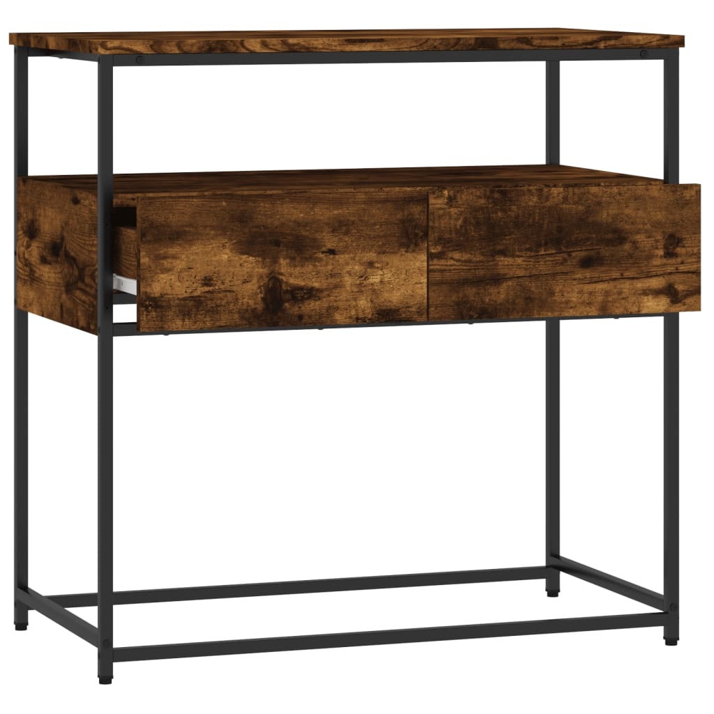 VidaXL Wandtafel 75x40x75 cm bewerkt hout gerookt eikenkleurig