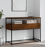 VidaXL Wandtafel 100x40x75 cm bewerkt hout bruin eikenkleur