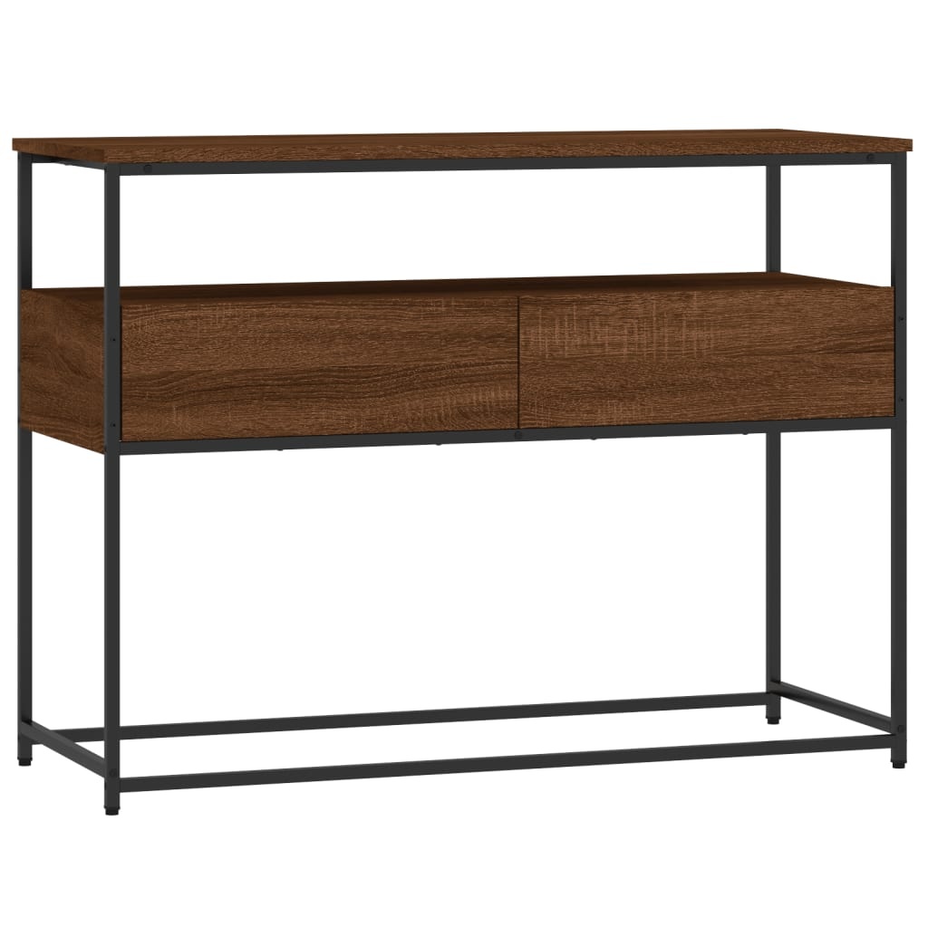 VidaXL Wandtafel 100x40x75 cm bewerkt hout bruin eikenkleur