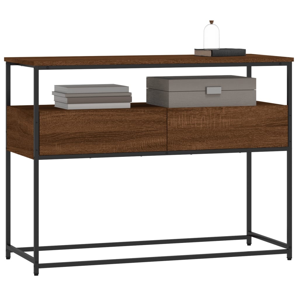 VidaXL Wandtafel 100x40x75 cm bewerkt hout bruin eikenkleur