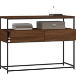 VidaXL Wandtafel 100x40x75 cm bewerkt hout bruin eikenkleur