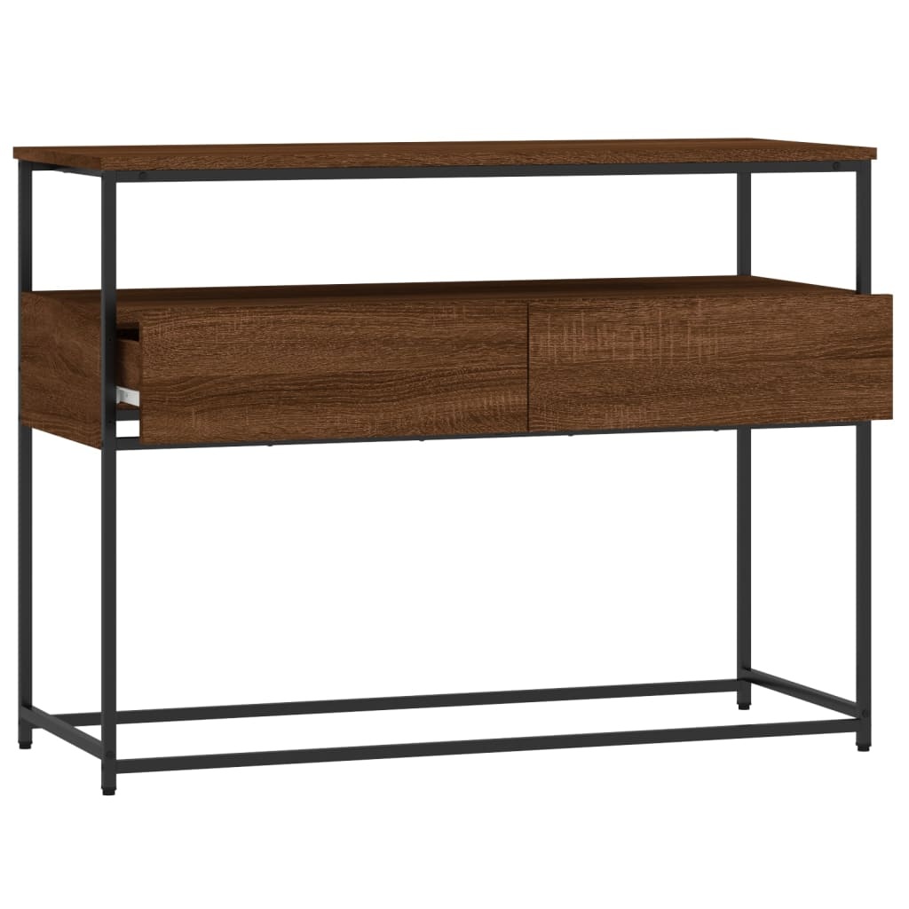 VidaXL Wandtafel 100x40x75 cm bewerkt hout bruin eikenkleur
