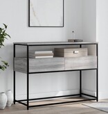 VidaXL Wandtafel 100x40x75 cm bewerkt hout grijs sonoma eikenkleurig