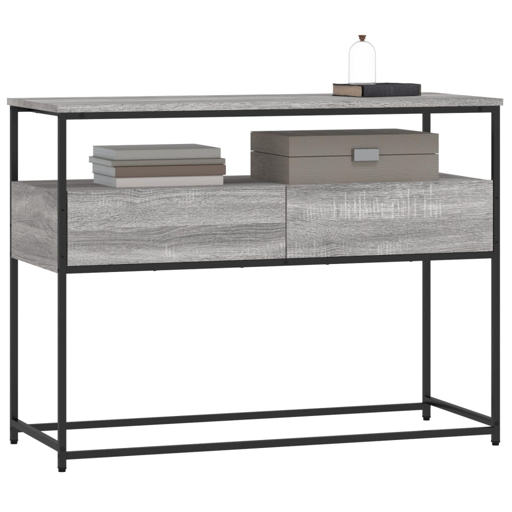 VidaXL Wandtafel 100x40x75 cm bewerkt hout grijs sonoma eikenkleurig