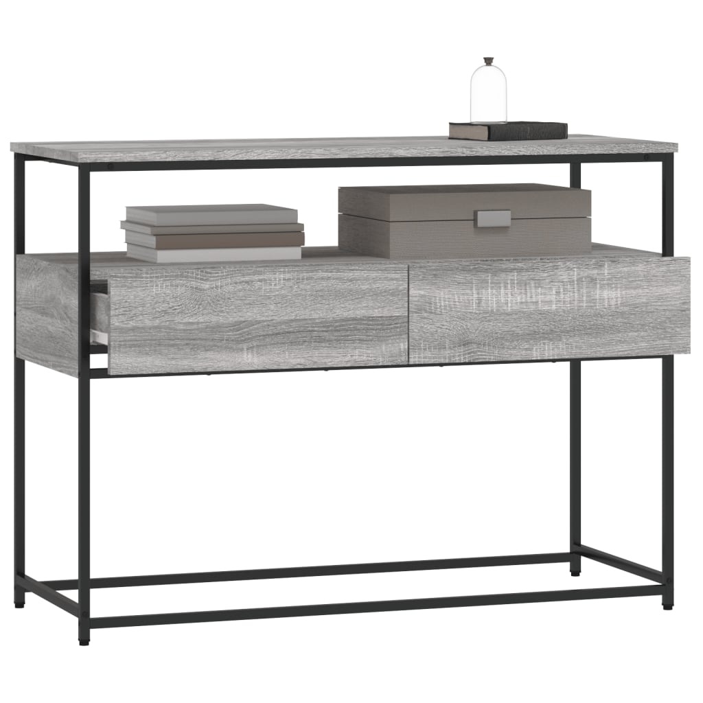 VidaXL Wandtafel 100x40x75 cm bewerkt hout grijs sonoma eikenkleurig