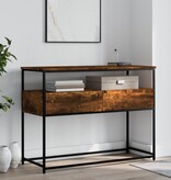 VidaXL Wandtafel 100x40x75 cm bewerkt hout gerookt eikenkleurig