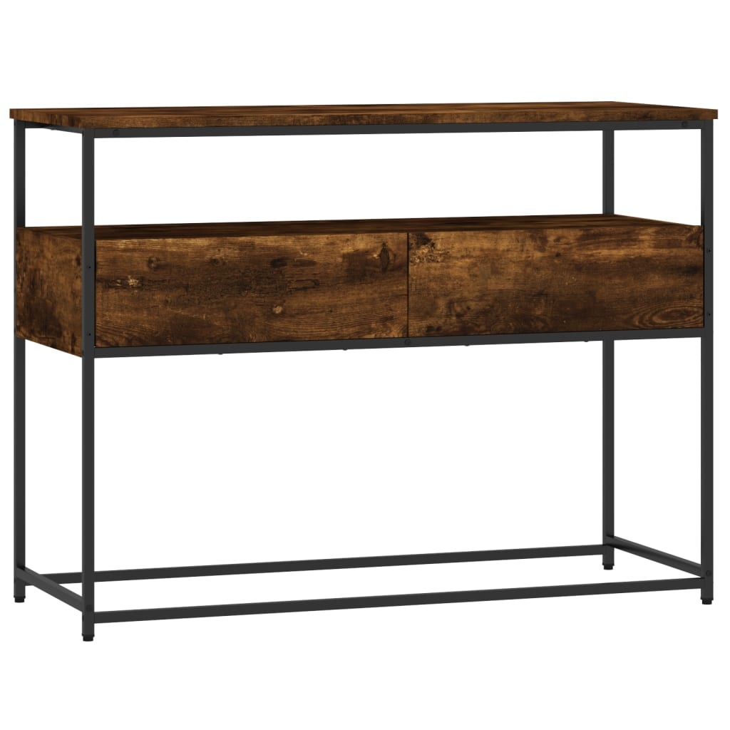 VidaXL Wandtafel 100x40x75 cm bewerkt hout gerookt eikenkleurig