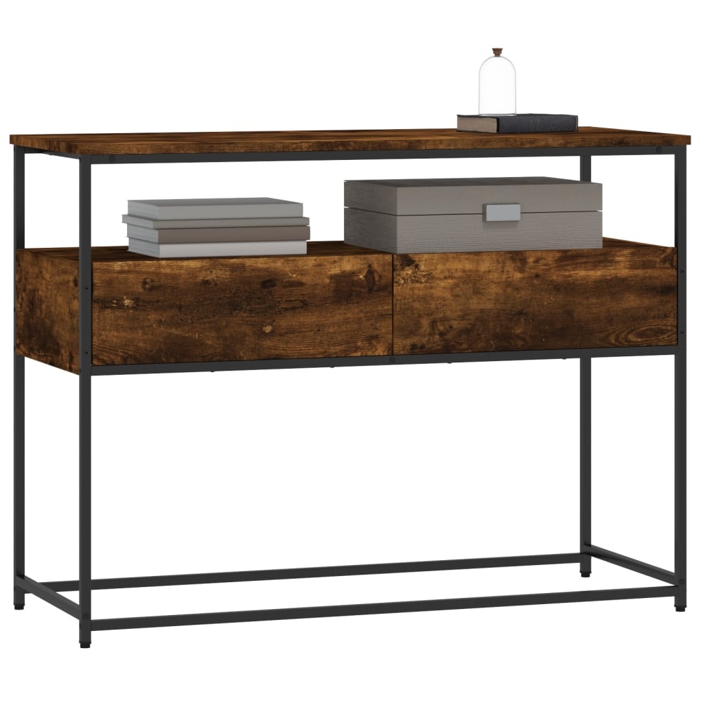 VidaXL Wandtafel 100x40x75 cm bewerkt hout gerookt eikenkleurig