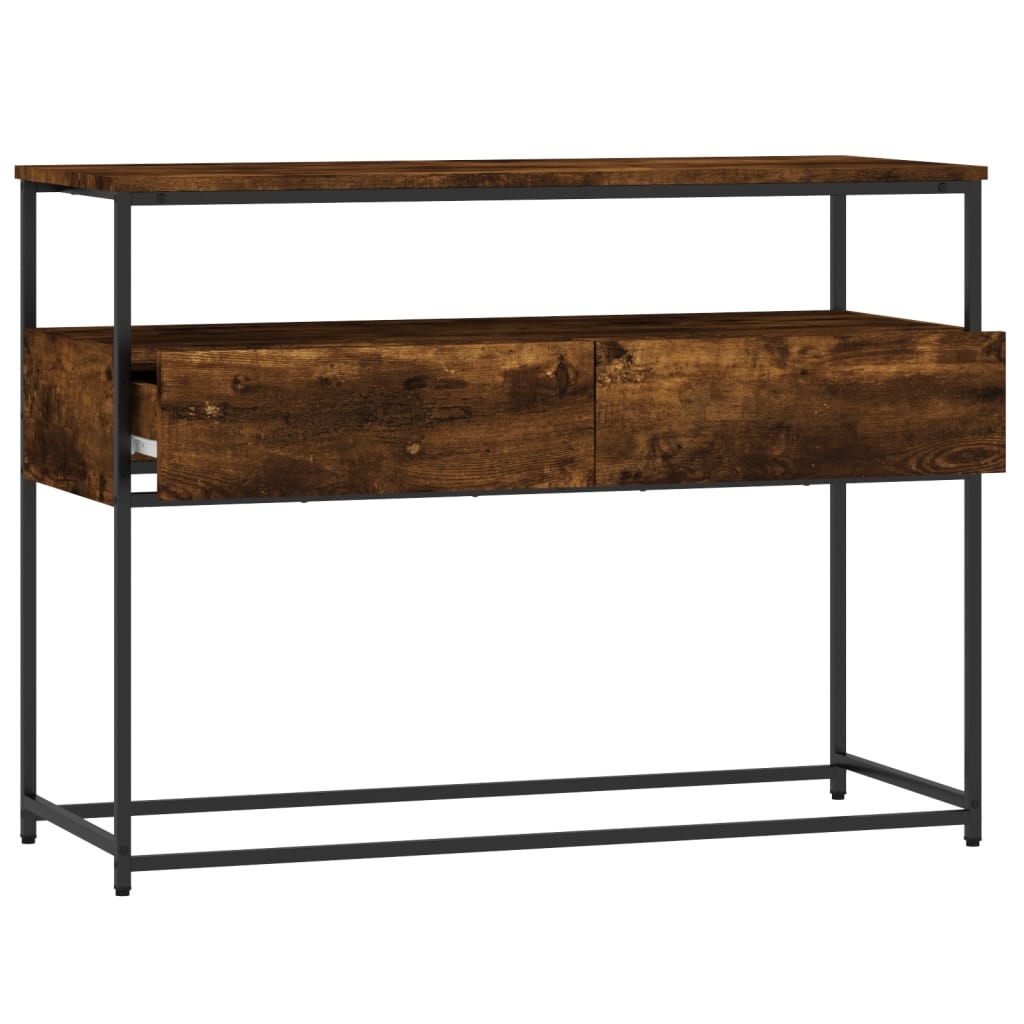 VidaXL Wandtafel 100x40x75 cm bewerkt hout gerookt eikenkleurig