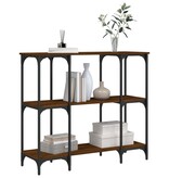 VidaXL Wandtafel 102x35x90 cm bewerkt hout bruin eikenkleur