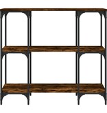 VidaXL Wandtafel 102x35x90 cm bewerkt hout gerookt eikenkleurig