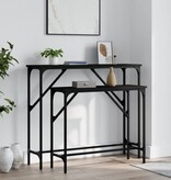 VidaXL Wandtafels 2 st bewerkt hout zwart