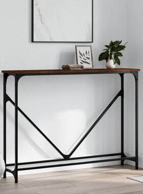 VidaXL Wandtafel 102x22,5x75 cm bewerkt hout bruin eikenkleur