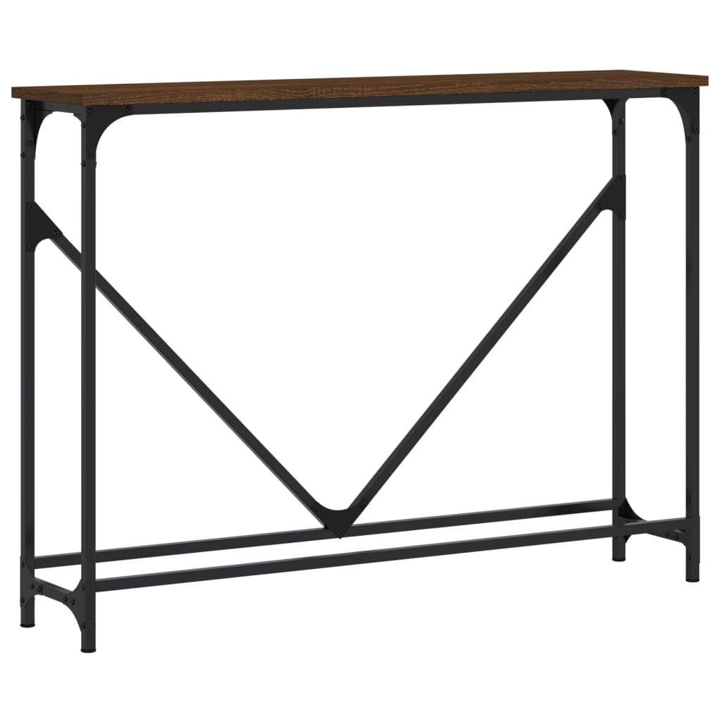 VidaXL Wandtafel 102x22,5x75 cm bewerkt hout bruin eikenkleur