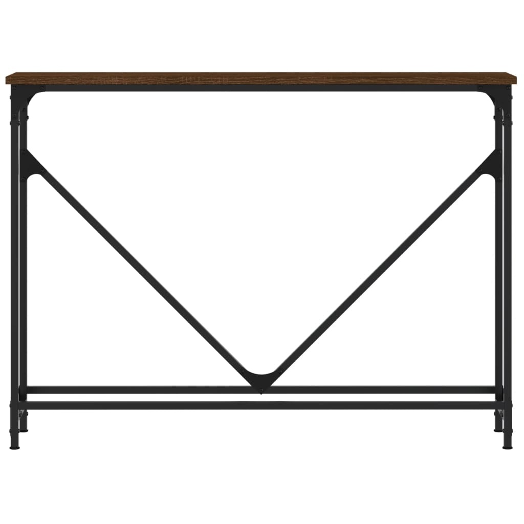 VidaXL Wandtafel 102x22,5x75 cm bewerkt hout bruin eikenkleur