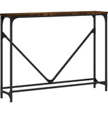 VidaXL Wandtafel 102x22,5x75 cm bewerkt hout gerookt eikenkleurig