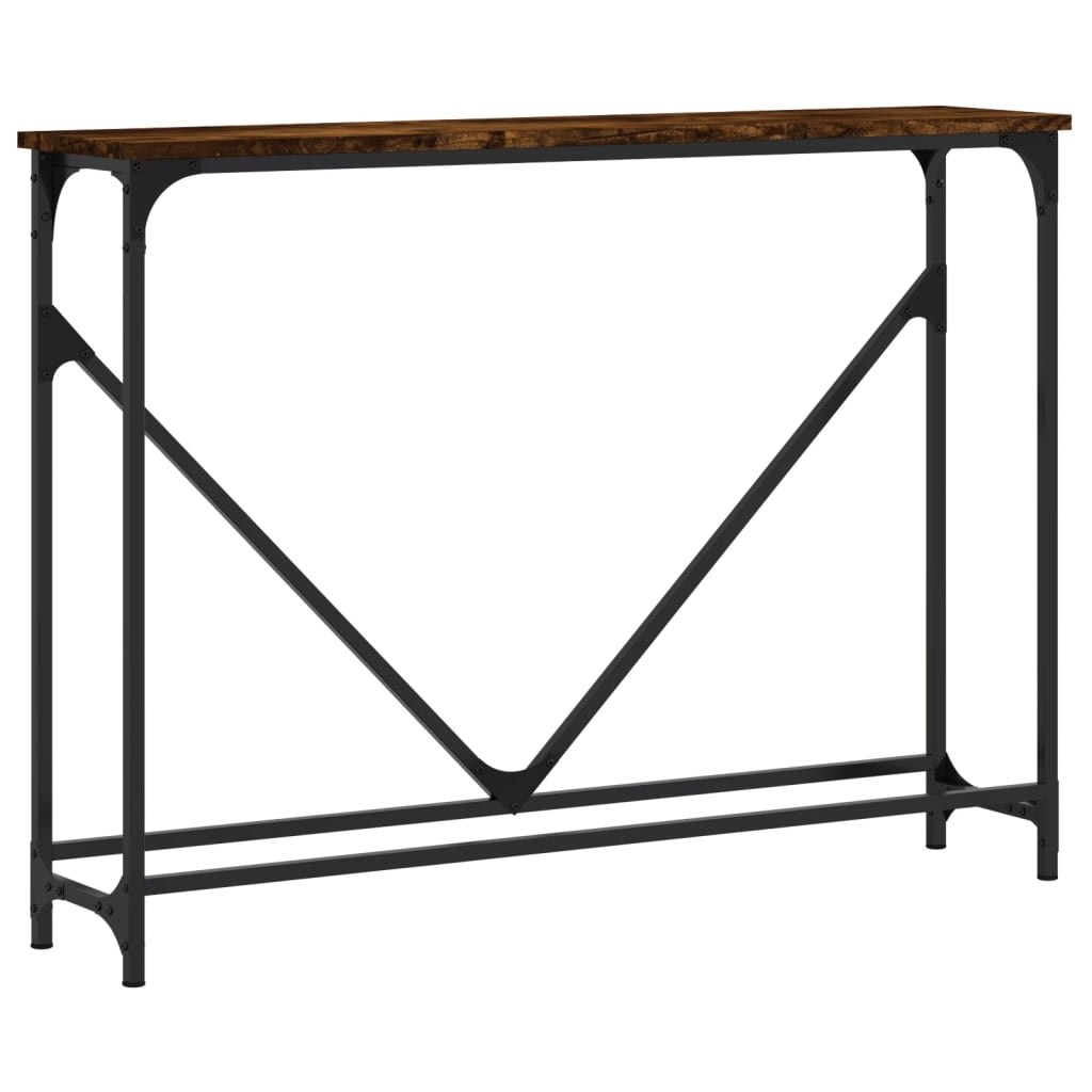 VidaXL Wandtafel 102x22,5x75 cm bewerkt hout gerookt eikenkleurig