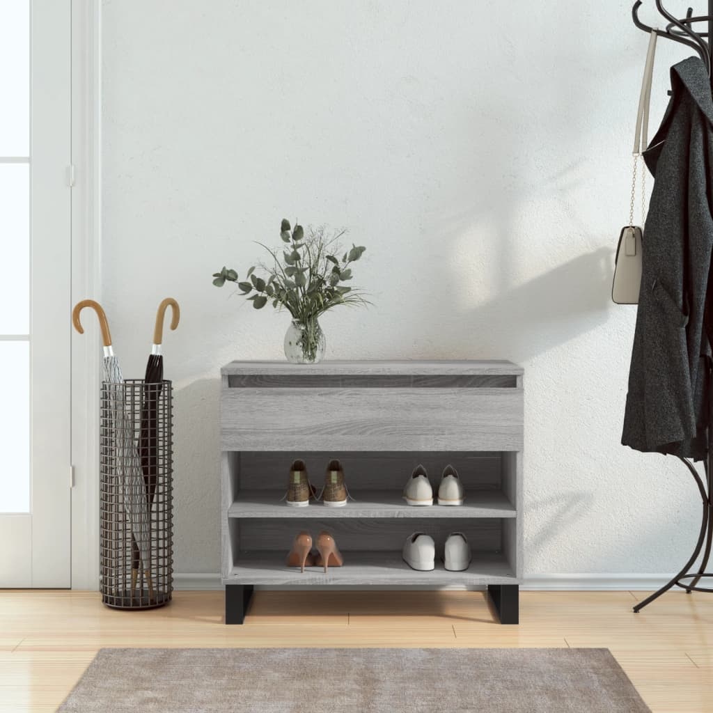 VidaXL Schoenenkast 70x36x60 cm bewerkt hout sonoma grijs