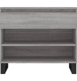 VidaXL Schoenenkast 70x36x60 cm bewerkt hout sonoma grijs