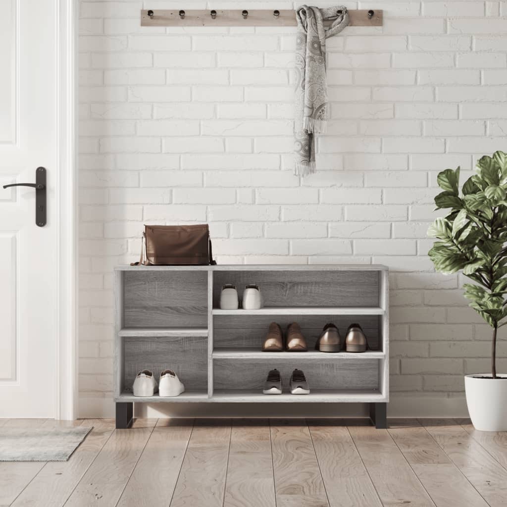 VidaXL Schoenenkast 102x36x60 cm bewerkt hout sonoma grijs