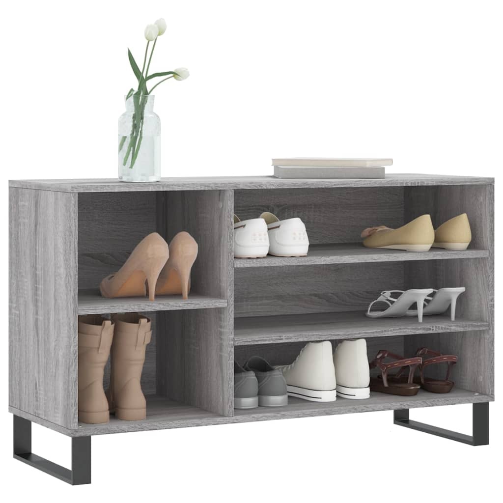 VidaXL Schoenenkast 102x36x60 cm bewerkt hout sonoma grijs