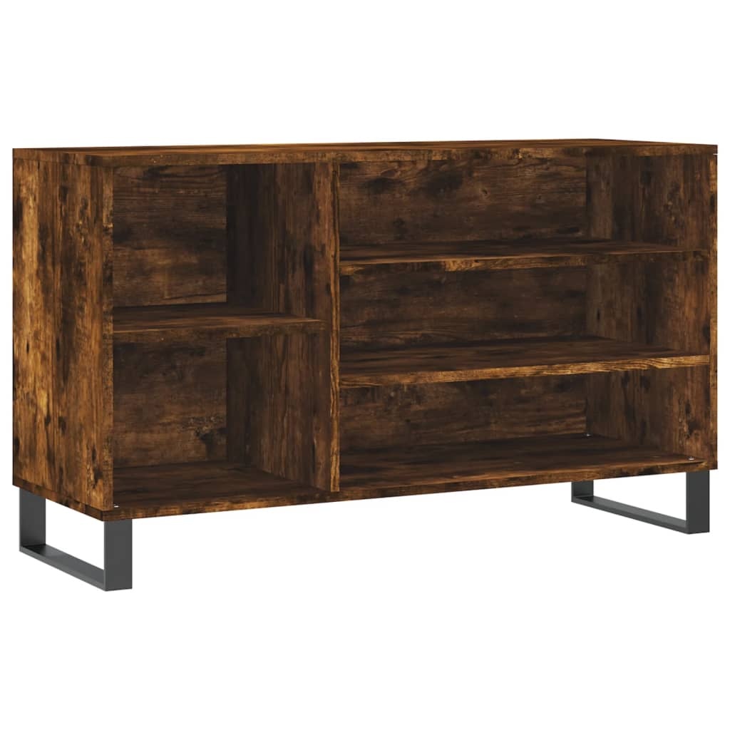 VidaXL Schoenenkast 102x36x60 cm bewerkt hout gerookt eikenkleurig