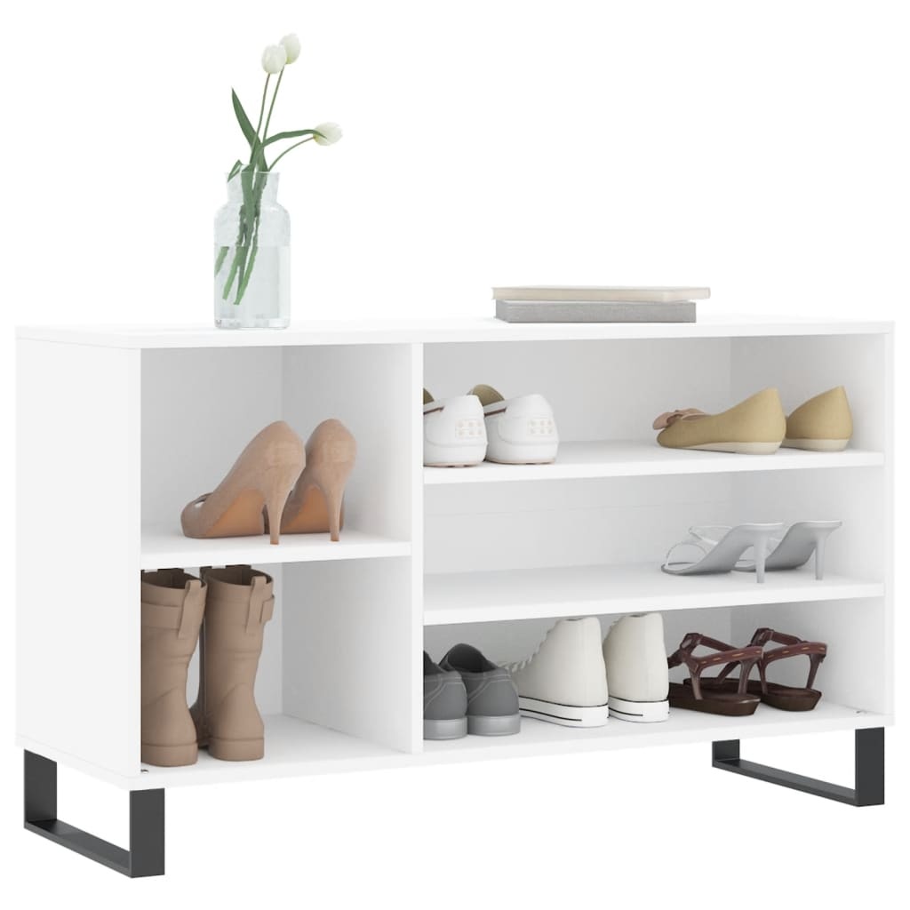 VidaXL Schoenenkast 102x36x60 cm bewerkt hout wit