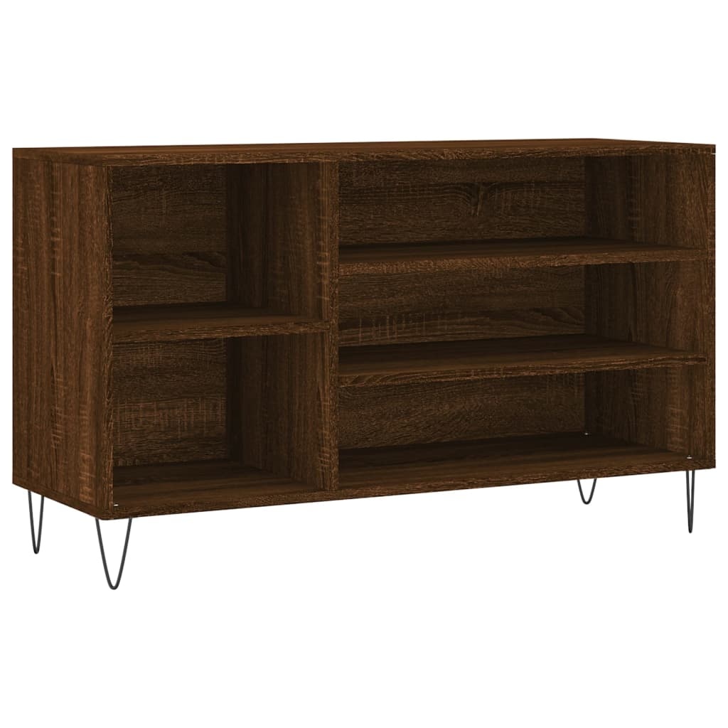 VidaXL Schoenenkast 102x36x60 cm bewerkt hout bruin eikenkleur