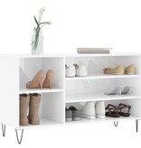 VidaXL Schoenenkast 102x36x60 cm bewerkt hout hoogglans wit