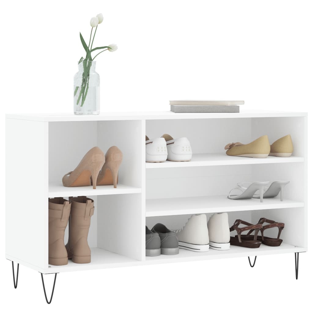 VidaXL Schoenenkast 102x36x60 cm bewerkt hout wit